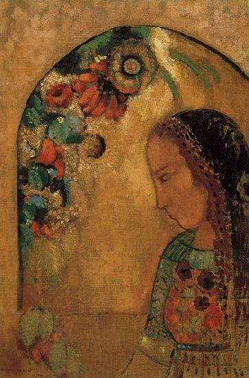 Odilon Redon Lady of the Flowers oil painting picture